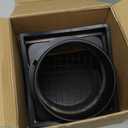 6 Inch Black Dryer Vent Cover Outside Stainless Steel Wall Vent with Removable Cover and Bird Screen Mesh RAL9011