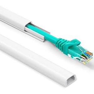 One Cord Cover Wall 153in(9X L17in), Mini Wire Hider, Self-Adhesive Wire Cover for Hiding Speaker Wire, Baby Monitor Cord - Paintable Wire Channel for Cable Concealer, W0.5in H0.3in, CMR05 White