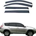 Tape On Window Visors Compatible with 2006-2012 Toyota Rav4,Side Vent Window Deflector Exterior Rain Guard Shade,Weatherproof, UV Resistant,Easy Installation, Enhanced Airflow & Style