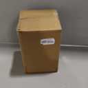 mDesign Plastic Round Trash Can Small Wastebasket - Garbage Bin Container with Swing-Close Lid - Bathroom Garbage Basket - Holds Waste, Recycling - 1.3 Gallon - Basa Collection - Cream/ Beige/ Natural