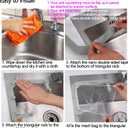 Kitchen Sink Triangle Tri-Holder Filter, Kitchen Sink Strainer, Sink Drain Strainer, with a Triangular Gray Rack and 100PCS Large Size Filtering Mesh Bags for Kitchen Leftover