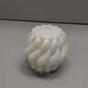 Knot Ball Candle Beautiful Handmade Pillar Scented Soy Wax,Elegant Pillar Bubble Candle,Aesthetic Home Decor, Housewarming Gift, Shelf Accent(White)