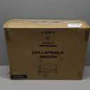 Favoyard Collapsible Wagon 100L & 330LBS, Heavy Duty Wagon Carts Foldable, Portable Folding Wagons with All - Terrain Wheels& Drink Holders, for Grocery Camping Beach Shopping Garden, Black