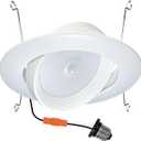 6 inch Retrofit LED PIR Motion Sensor Downlight, 20W LED Ceiling Light with 360 Adjustable Angle, Automatic Day/Night Detection, Warm White 3000K 120V-256V Motion Sensor Recessed Light