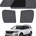 Car Window Shade for Ford Explorer 2011-2019, 4 Pack Magnetic Mesh Sun Shades for Front & Rear Windows, UV Glare Protection & Baby Car Shade for Napping Camping Breastfeeding
