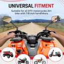 Motorcycle Mirrors for All Riders Heights, Extendable Foldable 360 Adjustable Convex Mirrors, M8 M10 Universal Handlebar Mount Compatible with ATV Scooter Dirt Bike Snowmobile