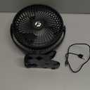 8-inch Clip-on Fan - 12000mAh Portable Rechargeable Battery With 3 Speeds and Strong Airflow, USB Small Desk Personal Quiet for Office, Stroller, Bedroom and Camping