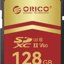 ORICO 256GB SD Card, UHS-II, C10, U3, V60, 4K UHD, Full HD, Up to 300MB/s Read, SDXC Memory Card for Professional Photographers&Content Creators, DSLR Mirrorless Cameras, Advanced Video Cameras -SD60
