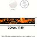 Halloween Decorations Outdoor Yard Banner Happy Halloween Banner Pumpkin Fence Backdrop 118x20 Inch Haunted House Moon Bat Scene Gothic Outdoor Yard Sign for Garden Porch Party Wall