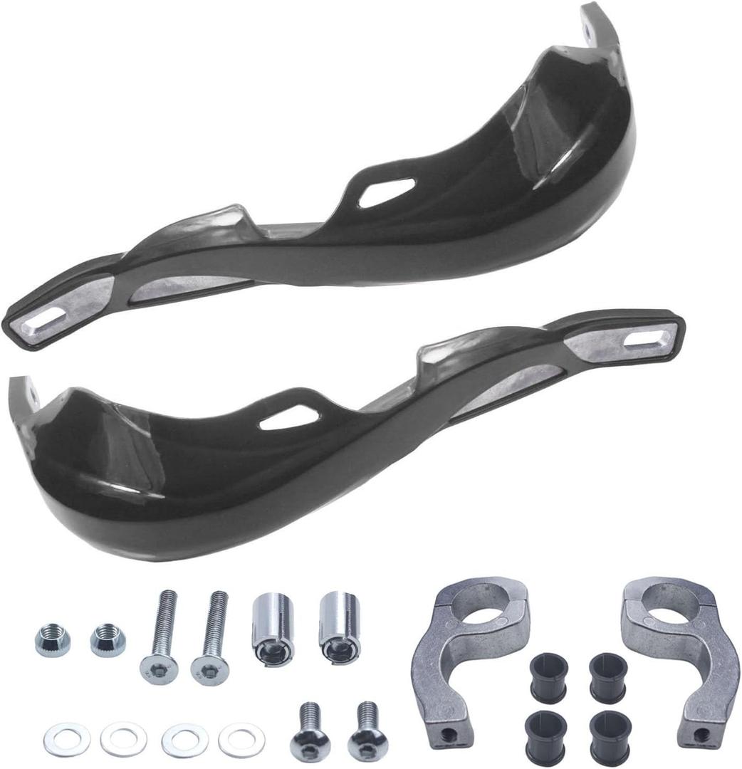 Universal Motorcycle Handlebar Protection Hand Guards Handguards Handle Protector Protective Gear 7/8" 22mm and 1 1/8" 28mm with Mounting Kits for Dirt Pit Bike Motocross ATV (Black)