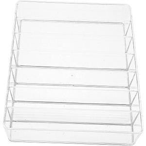 Acrylic Eyeshadow Palettes Organizer Makeup Organizer for Vanity 7 Compartment Storage Rack for Makeup Stands Cabinets