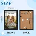 CRUGLA 4x6 Picture Frame Set of 10, Photo Frames Display 4 by 6 Picture, Clear Protective Front, for Wall or Tabletop Display, Black