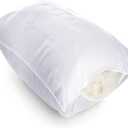 100% Cotton Down Proof Throw Pillow Shell, Empty DIY Cushion Cover for Filling, Pillow Insert Cover, Sew to Close, No Zipper, Solid White, 26x26