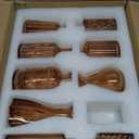 Amber Glass Bud Vases -Set of 19 for Flowers, Small Amber Bud Vases in Bulk for Centerpieces Decor, Mini Glass Set for Home Table Decorations