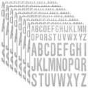 8 Sheet Graduation Cap Decorations, Glitter Letter Stickers Alphabet Stickers Self Adhesive Stick on Letters for Grad Class of 2025 DIY Crafts Classroom(2 Inch, 3 Inch,Glitter Silver)