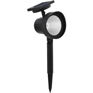 Outdoor Expressions Black 15 Lumens Plastic Floodlight Solar Path Light 