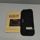 Teyomi Protective Silicone Case for Nintendo Switch, Grip Cover with Tempered Glass Screen Protector, 2 Storage Slots for Game Cards, Shock-Absorption & Anti-Scratch (Black)