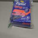 Ziploc Quart Food Storage Bags, Stand-Up Bottom, Easy to Fill, 80 Count