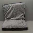 Sunheir Orthopedic Dog Bed for Large Dogs - Big Waterproof Dog Crate Bed with Removable Washable Cover, Egg Crate Foam Support, Anti-Slip Bottom, Deluxe Plush Pet Bed Mat (Grey)