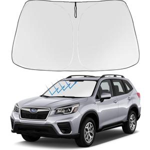 Proadsy 2026 Upgrade Front Windshield Sun Shade Foldable Sunshade Protector Custom Fit 2019-2024 Forester Crossover Base Premium Sport Limited Accessories