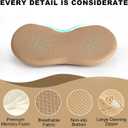 Livtribe Car Seat Cushion - Memory Foam Car Seat Pad - Sciatica & Lower Back Pain Relief - Car Seat Cushions for Driving - Road Trip Essentials for Drivers(Beige)