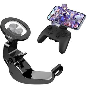 Controller Phone Mount for Switch Controller - Gaming Phone Holder, MagSafe Phone Mount Bracket Clip Magnetic for N Switch and Switch Lite Pro Controller