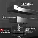 WEBANG 36 Inch Linear Shower Drain Rectangular Floor Drain with Accessories Reversible 2-in-1 Cover Tile Insert Grate Removable SUS304 Stainless Steel CUPC Certified Brushed
