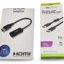 set of 2 , Cell Candy-Extended Length Charge & Sync Cable-USB-C to USB-C - 6.5 Ft - Black, HDMI Adapter