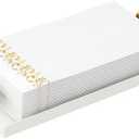 STWWO Napkin Holder for Bathroom, Guest Towel Holder Tray for Bathroom, White Guest Napkin Holders with Golden T-Handle, Disposable Hand Towel Tray for Guest Room, Table, Kitchen
