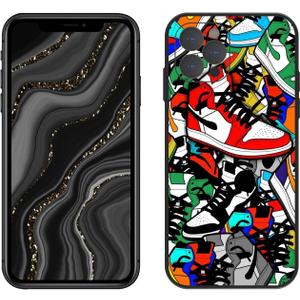 Compatible with iPhone 16 Pro Case for Cool Boys and Men, Basketball Shoes Sneaker Cute Aesthetic Color Ways Soft TPU Cute Funny Glossy Cover Graphics Sports Design