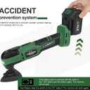 21V Cordless Oscillating Tool Kits, Brushless Oscillating Multitool with 6-variable speed, 2X3.0 Ah Battery and accessories for Cutting, Grinding, Scraping, Sanding