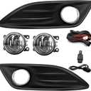 1 Pair Fog Lights Assembly Replacement for 2013 2014 2015 2016 2017 2018 Fiesta & 2019 Ford Fiesta S/SE Front Bumper Driving Fog Lamps
