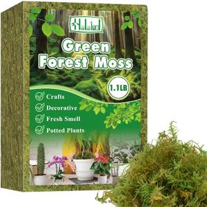 Halatool 1.1LB Green Moss for Potted Plants, 25QT Orchid Moss Potting Mix, Forest Moss for Indoor Plants, Indoor Potting Plant Moss for Repotting Terrariums Garden Reptiles