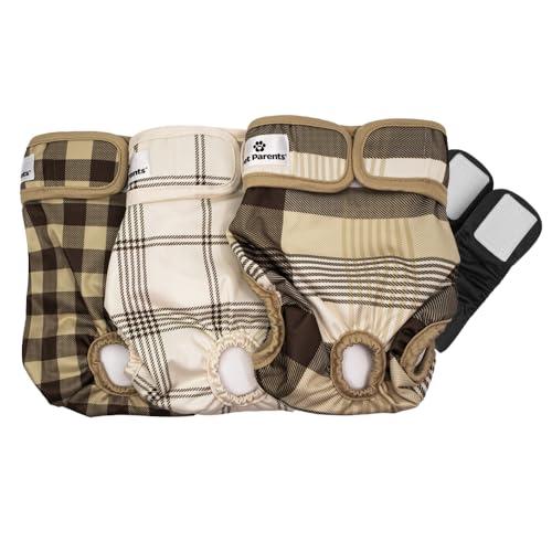 Pet Parents® Washable Dog Diapers (3pack) + Extendrs® of Durable Doggie Diapers, Premium Dog Diapers Female & Male (X-Large, Oxford)
