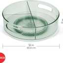 Copco Storage Turntable with Removable Dividers, 12 Inch, Clear