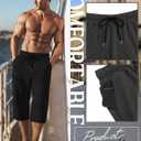 Neer 4 Pack Mens Carpi Shorts Big and Tall Below Knee Casual 3/4 Pants Loose Fit Drawstring Jogger Shorts with Pockets (XXL)
