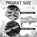 6 x Halloween Bat Bow Hair Clips Black Bat Hair Bows Hair Barrettes Bats Mesh Tulle Hair Pins Halloween Hair Accessories for Women Girls