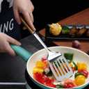 7 x Berglander Spatula, Stainless Steel Gold Handle Slotted Turner, Golden Handle Spatulas With Titanium Plating, Kitchen Spatula For Cooking, Barbeque Turner, Spatulas For BBQ (Gold Handle)