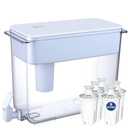 30-Cup Water Filter Pitcher & 5 Filters & Electronic Filter Change Reminder: Compatible w/Large Brita Water Pitcher Large Brita Water Dispenser, Brita Dispenser, Brita Ultramax & Brita Pitcher