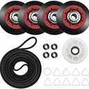 Upgrade 4392067 Dryer Repair Maintenance Kit -Perfect for Whirlpool Cabrio Duet Maytag Bravos XL Kenmore Elite Dryer Parts,with WPW10314173 Drum Roller&661570V Belt&Idler Pulley TOMOON