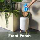 Yatmung Dog Poop Trash Can Outside - 2.5 Gal Bathroom Trash Can with Lid - Bedroom Garbage Can - Small Pet Waste Container with Lid - Outdoor, Office, Living Room - Plant Styled Dog Poop Bucket