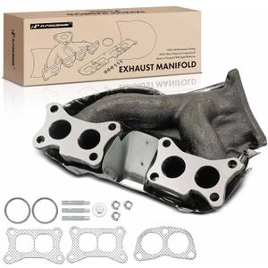 A-Premium Engine Exhaust Manifold Kit W/Gaskets & Studs & Nuts & Heat Shield [SOHC 4Cyl 2.4L] Compatible with Nissan D21 1990-1994, Pickup 1995-1997