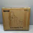 OOOK Toddler Vanity Set with 11pcs Accessories, Kids Vanity Table Chair Set