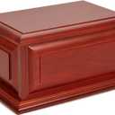 MAKEY'S Extra Large Urns for Human Ashes Adult Male,Cremation Urn,Handmade Wood Urn Funeral urns for Loved Ones400 Cu/in (cherry-XL)