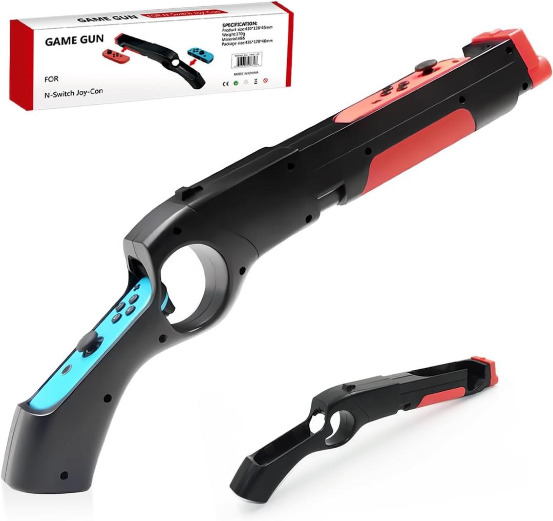 game Gun Controller, 1 pack Gun Handle Grip hunting games for nintendo Switch:Call of Juarez, Sniper Elite 3, Big Buck Hunter, Resident Evil, Hunting Simulator, Doom 4, Splatoon 2