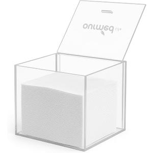 Ourmed Life Clear Acrylic Face Towel Holder, Organizer Box for Bathroom Countertop Storage, Disposable Face Towels Container and Face Towel Clear Box with 50 Count Clean Facial Towels Included