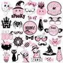 KatchOn Pink Halloween Photo Booth Props - Pack of 30 | Cute Kids Props, Pink Decorations | Picture Props for Party,  3 Sets