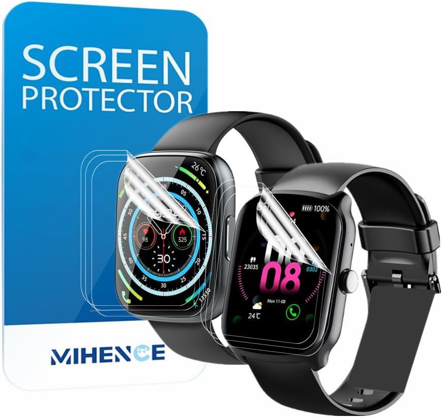 Screen Protector Compatible for T80 Smart Watch 1.95'' , HD Full Coverage TPU Protective Film Compatible for Cillso / Puqo 1.95'' Smartwatch / Y66 Smartwatch ( 6PCS )
