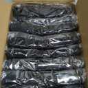 8Pcs Stretch Patio Cushion Covers, Outdoor Couch & Sofa Replacement Slipcovers for Patio Furniture Cushion Covers, Washable Reusable Furniture Protector (Square-large, Black)