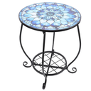 Cinnvoice Outdoor Side Table Small End Patio Porch Table
Round, Mosaic, Outdoor, Side, Small, Accent, Plant Coffee Tea Table for Yard, Patio, Porch, Garden, Living Room, Bedroom